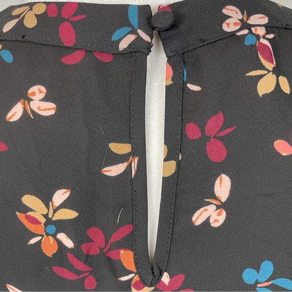 Maurice’s Black Floral Long Sleeve Blouse With Keyhole Women’s Size XL - Picture 8 of 12